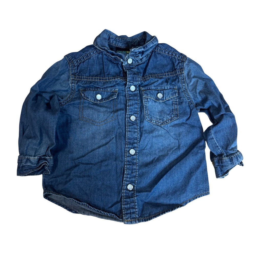 Genuine Kids Kids Denim Button Down Shirt Blue 2T